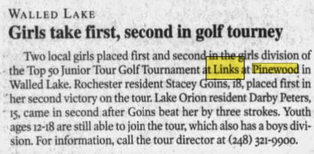Links at Pinewood - Jun 29 2003 Article